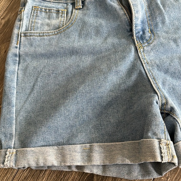 Denim Cuff Shorts - Picture 3 of 6